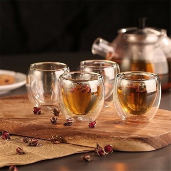 New  Heat-resistant Double Wall Glass Cup Beer Coffee Cup Set Handmade Creative Beer Mug Tea glass Whiskey Glass Cups Drinkware