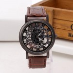 NEW simple Stainless Steel  watches Buckle Glass Round fashion men women Quartz Wristwatches  gift pointer decoration N0802