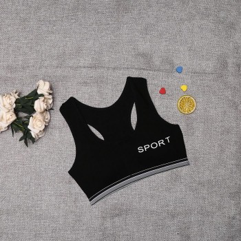 Women Sport Bra Fitness Cotton Sport Yoga Bra Active Student Wire Grey Yoga Gym Fitness Crop Top Women Push Up Sports Bra