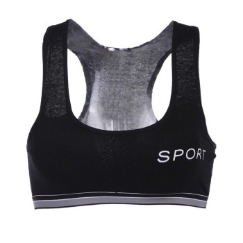 Women Sport Bra Fitness Cotton Sport Yoga Bra Active Student Wire Grey Yoga Gym Fitness Crop Top Women Push Up Sports Bra