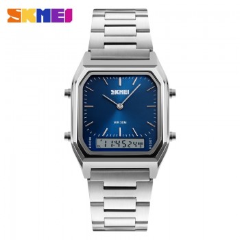 SKMEI Luxury Men Golden Watch Digital Quartz Mens Watches Dual Time Display Clock Wristwatches Male Watch Relogio Masculino1220
