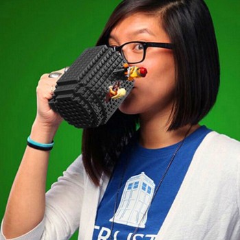 350ml LEGO Building Blocks Design Creative Milk Mug Coffee Cup Creative Build-on Brick Mug Cups Drinking Water Holder