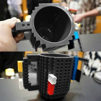 350ml LEGO Building Blocks Design Creative Milk Mug Coffee Cup Creative Build-on Brick Mug Cups Drinking Water Holder