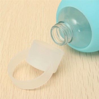 Arshen New Fashion Colorful 500mL Glass Water Bottle Glass Beautiful Gift Women Water Bottles with Protective Silicon Case Tour