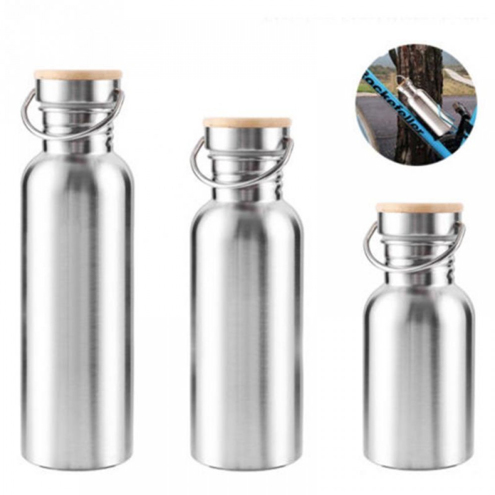 300/500/750ml Stainless Steel Wide Mouth Water Bottle Cycle Mountain Climbing Sports Water Jug