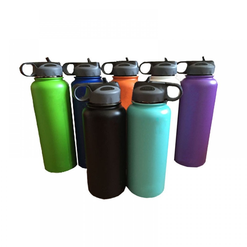Hot!!! Hydro Flask 18oz/32oz/40oz Vacuum Insulated Stainless Steel Water Bottle Wide Mouth  with Sport/Straw/Spout lid