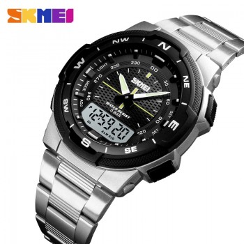 SKMEI Men Watch Fashion Quartz Sports Watches Stainless Steel Mens Watches Top Brand Luxury Business Waterproof Wrist Watch Men