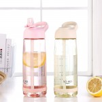 New Design Sports Water Bottle With Straw Portable Travel Bicycle Handle Sports Bottles Healthy Plastic Drinkware BPA Free