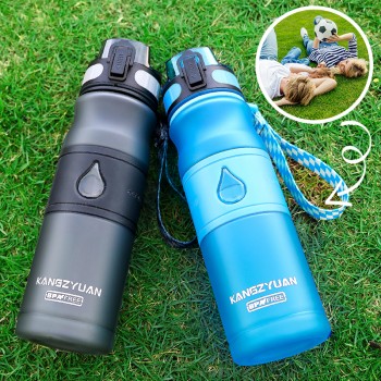 Water Bottle Gourde BPA FREE Plastic Direct Drinking 530ML Drink School Water Bottles Shaker Bottle Gourde En Plastique Sport