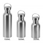 Portable Stainless Steel Water Bottle With Lid Sports Flasks Leak-proof Travel Cycling Hiking Camping Bottles BPA Free