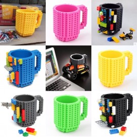 350ml Creative Milk Mug Coffee Cup Creative Build-on Brick Mug Cups Drinking Water Holder for LEGO Building Blocks Design