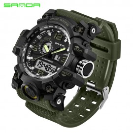 SANDA 742 Military Mens Watches Top Brand Luxury Waterproof Sport Watch Men S Shock Quartz Watches Clock Relogio Masculino 2018