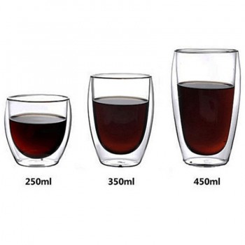 1 Pcs Heat-resistant Double Wall Glass Cup Beer Coffee Cup Set Handmade Creative Beer Mug Tea glass Whiskey Glass Cups Drinkware