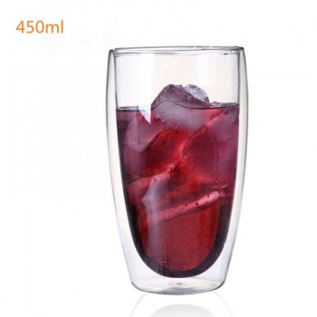 1 Pcs Heat-resistant Double Wall Glass Cup Beer Coffee Cup Set Handmade Creative Beer Mug Tea glass Whiskey Glass Cups Drinkware
