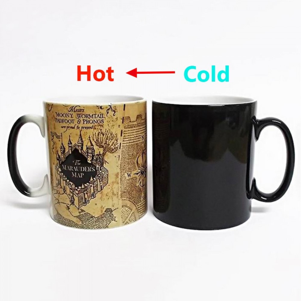 Drop Vip Hot Magic Mug Harry Hot Drink Cup Color Changing Mug Potter Marauders Map Mischief Managed Wine Tea Cup Creative Gifts