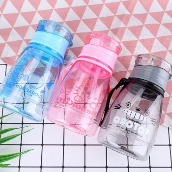 Eco-friendly Kid Kids Drinking Cartoon Water Bottles BPA Free Plastic Straw Bottle Children Bottle Children Kettle Sports Bottle