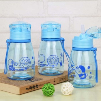 Eco-friendly Kid Kids Drinking Cartoon Water Bottles BPA Free Plastic Straw Bottle Children Bottle Children Kettle Sports Bottle