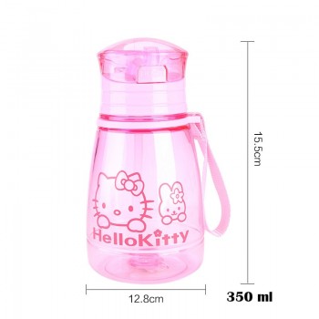 Eco-friendly Kid Kids Drinking Cartoon Water Bottles BPA Free Plastic Straw Bottle Children Bottle Children Kettle Sports Bottle