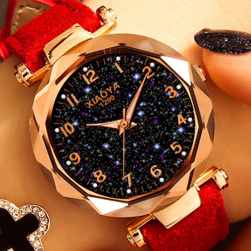 Fashion Women Watches 2018 Best Sell Star Sky Dial Clock Luxury Rose Gold Womens Bracelet Quartz Wrist Watches New Dropshipping