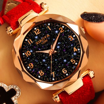 Fashion Women Watches 2018 Best Sell Star Sky Dial Clock Luxury Rose Gold Womens Bracelet Quartz Wrist Watches New Dropshipping