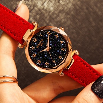 Fashion Women Watches 2018 Best Sell Star Sky Dial Clock Luxury Rose Gold Womens Bracelet Quartz Wrist Watches New Dropshipping