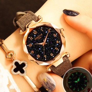 Fashion Women Watches 2018 Best Sell Star Sky Dial Clock Luxury Rose Gold Womens Bracelet Quartz Wrist Watches New Dropshipping