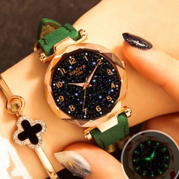 Fashion Women Watches 2018 Best Sell Star Sky Dial Clock Luxury Rose Gold Womens Bracelet Quartz Wrist Watches New Dropshipping