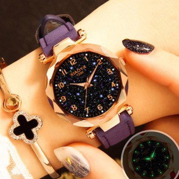 Fashion Women Watches 2018 Best Sell Star Sky Dial Clock Luxury Rose Gold Womens Bracelet Quartz Wrist Watches New Dropshipping