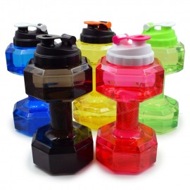 2.5L Dumbbells Shaped Plastic Big Capacity Gym Sports Water Bottle Outdoor Fitness Bicycle Bike Camping Outdoor Water Bottle