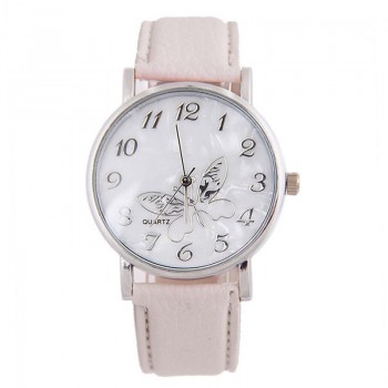 Superior Relogio feminino Clock  Embossed Band Butterfly Ladies Watches Gift Dec 28