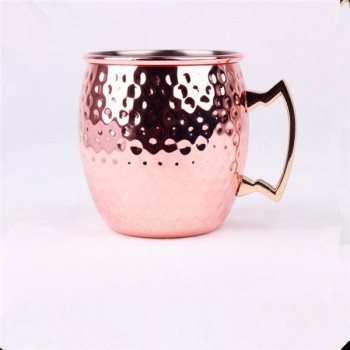 Ounces Hammered Copper Plated Moscow Mule Mug Beer Cup Coffee Cup Mug Copper Plated Black Rose Mugs Kitchen Bar Drinkware 550ml