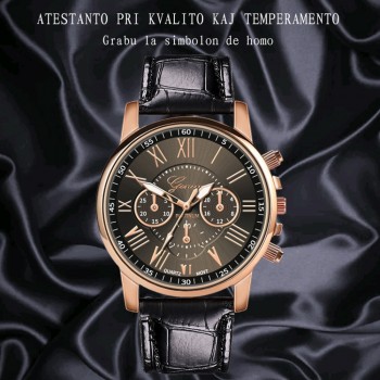 New Fashion Women men Leather Band Quartz Analog Wrist Watch luxury fashion black white gold women watches bracelet 2019A40