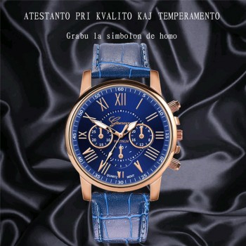 New Fashion Women men Leather Band Quartz Analog Wrist Watch luxury fashion black white gold women watches bracelet 2019A40