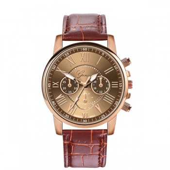 New Fashion Women men Leather Band Quartz Analog Wrist Watch luxury fashion black white gold women watches bracelet 2019A40