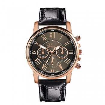 New Fashion Women men Leather Band Quartz Analog Wrist Watch luxury fashion black white gold women watches bracelet 2019A40