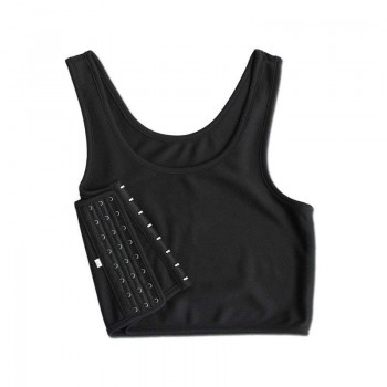 Les Lesbian Undershirt Tomboy Breathable Buckle Short Chest Binder Summer Cos Bra Vest Sports Underwear Comfortable Sport Vest
