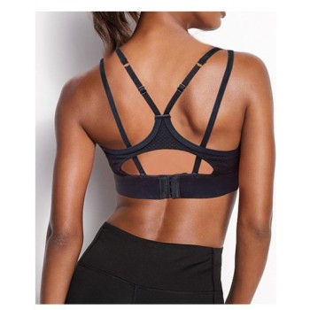 Women Adjustable strap Girls Gym Cropped Top Fitness Yoga Bra Padded Push Up Running Sports Bra underwear