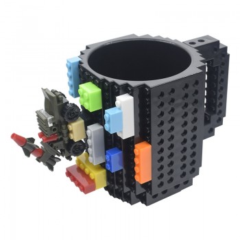 Creative 350ml Drinkware Building Blocks Mugs DIY Coffee Cup Block Puzzle Mug Personality Water Cup Build-On Brick Milk Mug Gift