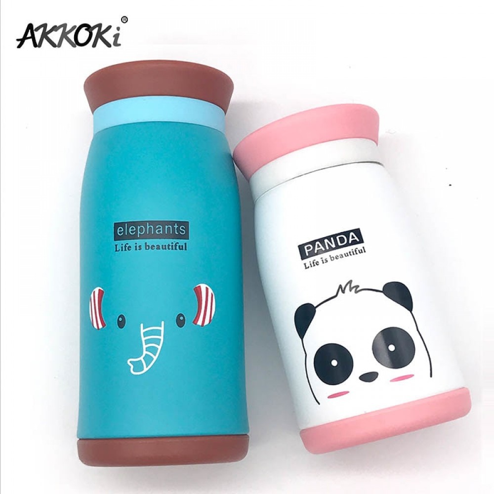 New Arrival 250ml/350ml Cartoon Thermos Cup Bottle Stainless Steel Thermocup Vacuum Thermal Mug Funny Birthday Couple Gift kid