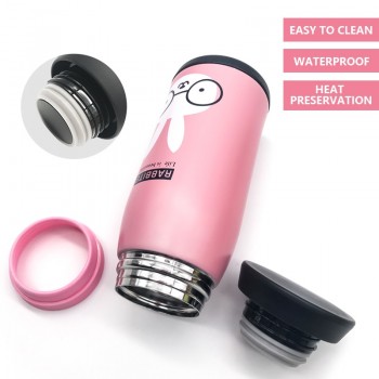 New Arrival 250ml/350ml Cartoon Thermos Cup Bottle Stainless Steel Thermocup Vacuum Thermal Mug Funny Birthday Couple Gift kid