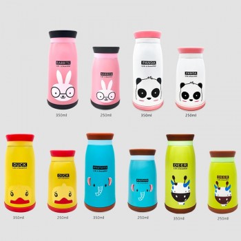 New Arrival 250ml/350ml Cartoon Thermos Cup Bottle Stainless Steel Thermocup Vacuum Thermal Mug Funny Birthday Couple Gift kid