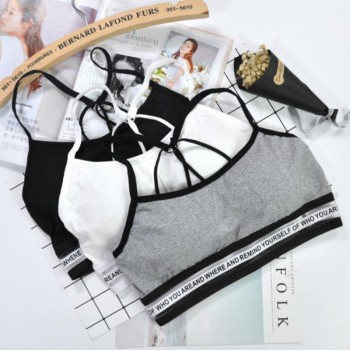 2018 NEW  fashion Sports Bra Women Fitness Top Sport Bra Full Cup Seamless Yoga Bra Letter Quick Dry Gym Sport Bra Top