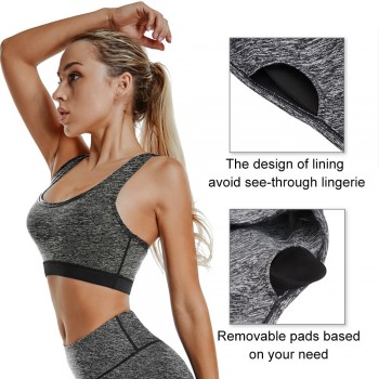 Active Sports Bras For Women Workout Padded Yoga Bra Back Support Cool Woman Brasiere Compression Bras Without Wire Plus Size