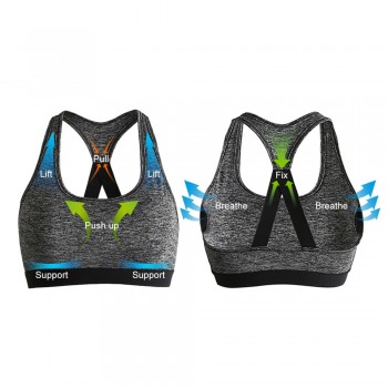 Active Sports Bras For Women Workout Padded Yoga Bra Back Support Cool Woman Brasiere Compression Bras Without Wire Plus Size