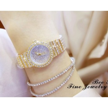 New Rhinestone Women Watch Bracelet Dress Wristwatch Stainless Steel Fashion Female Luxury Diamond Quartz Ladies Watch Hot Sales