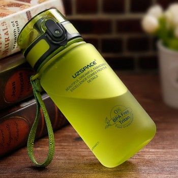 UZSPACE 350ML Water bottle Kid Cartoon Lovely Eco-friendly Plastic Shaker Sport Drink My Bottle Portable leakproof Drinkware