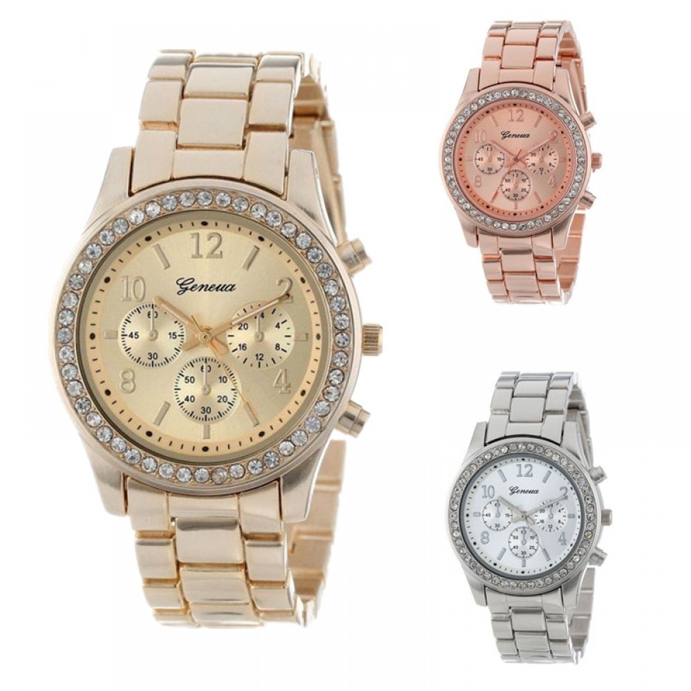 Geneva Classic Luxury Rhinestone Watch Women Watches Fashion Ladies Watch Womens Watches Clock Relogio Feminino Reloj Mujer