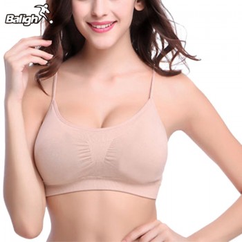 Lady Womens Seamless Padded Wirefree Comfort Bra yoga Thin vest strap yoga sports bra home bra 6 colors