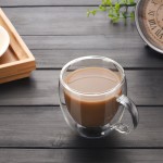 Simple style Coffee Cups Tea Set Mugs Beer Drink Office Mug Transparent Drinkware Double Glass Cup