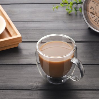 Simple style Coffee Cups Tea Set Mugs Beer Drink Office Mug Transparent Drinkware Double Glass Cup